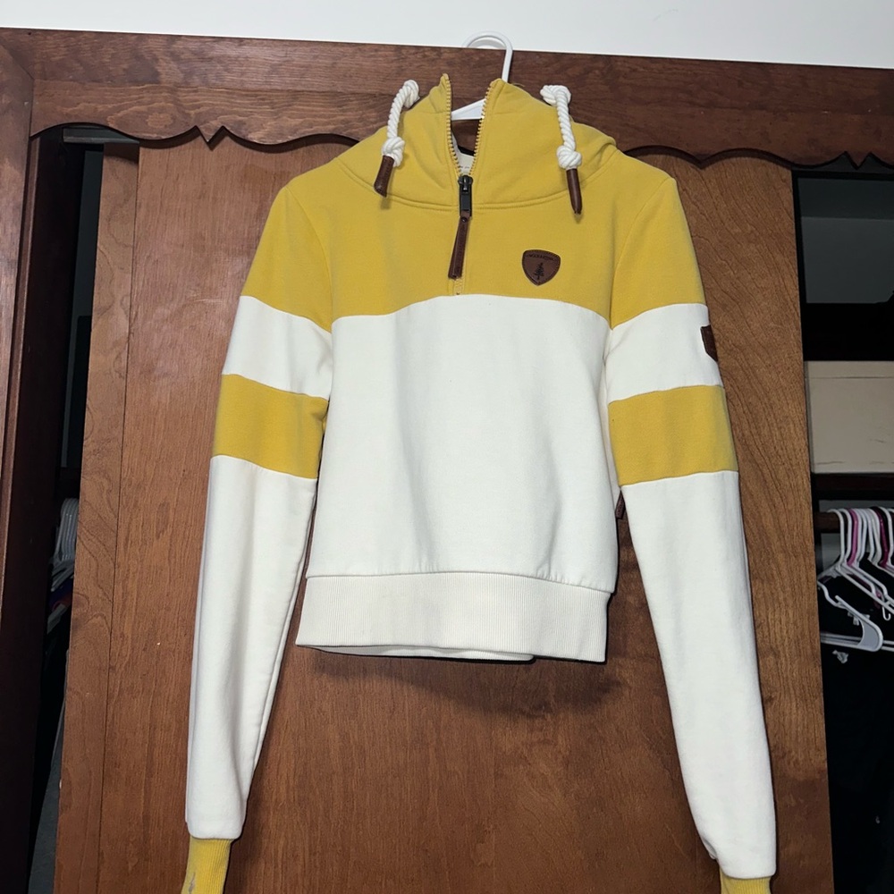 Wanakome Yellow and White Hoodie